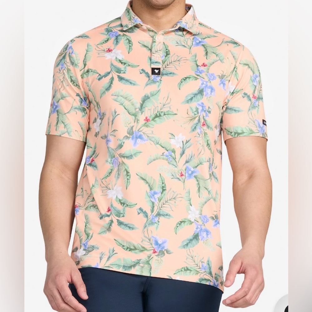 Bad Birdie Flora Fiesta Performance Polo Shirt